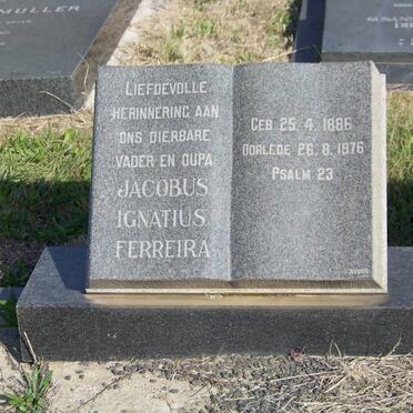 FERREIRA Jacobus Ignatius 1886-1976