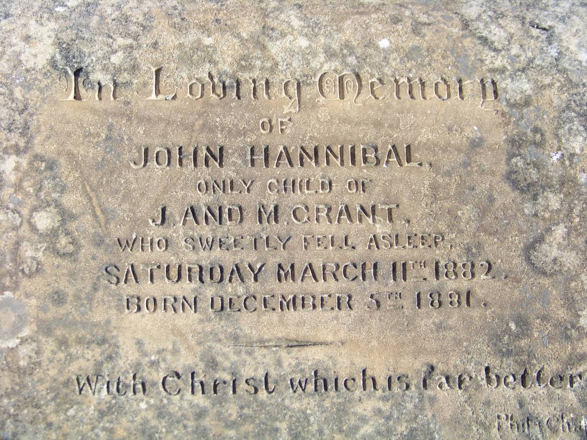 GRANT John Hannibal 1881-1882
