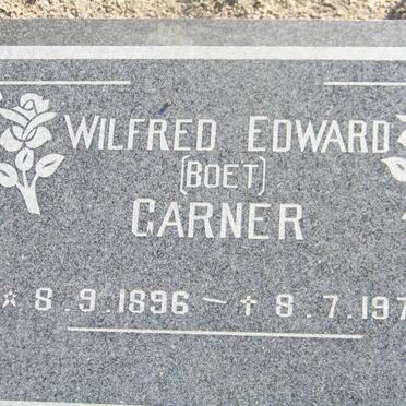 GARNER Wilfred Edward 1896-1978