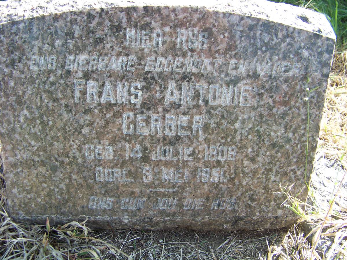 GERBER Frans Antonie 1908-195?