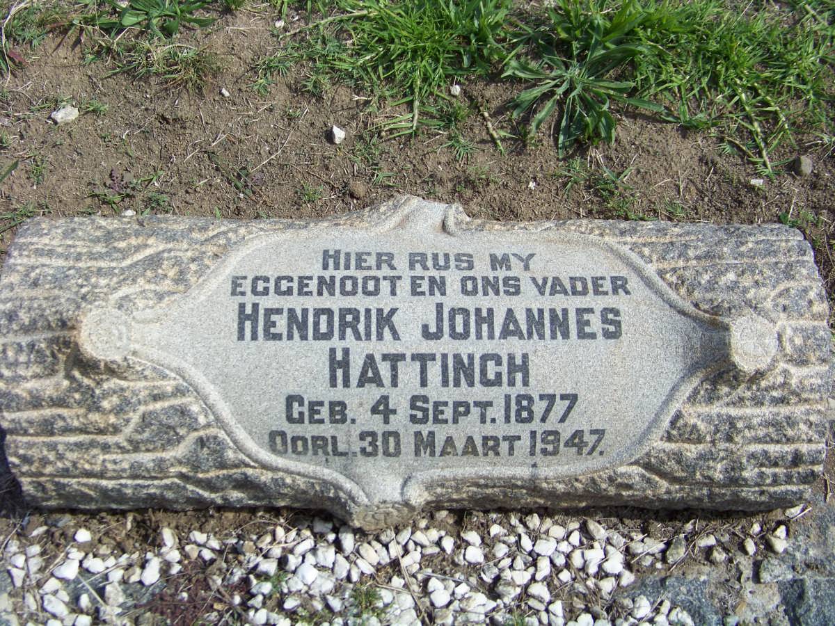 HATTINGH Hendrik Johannes 1877-1947