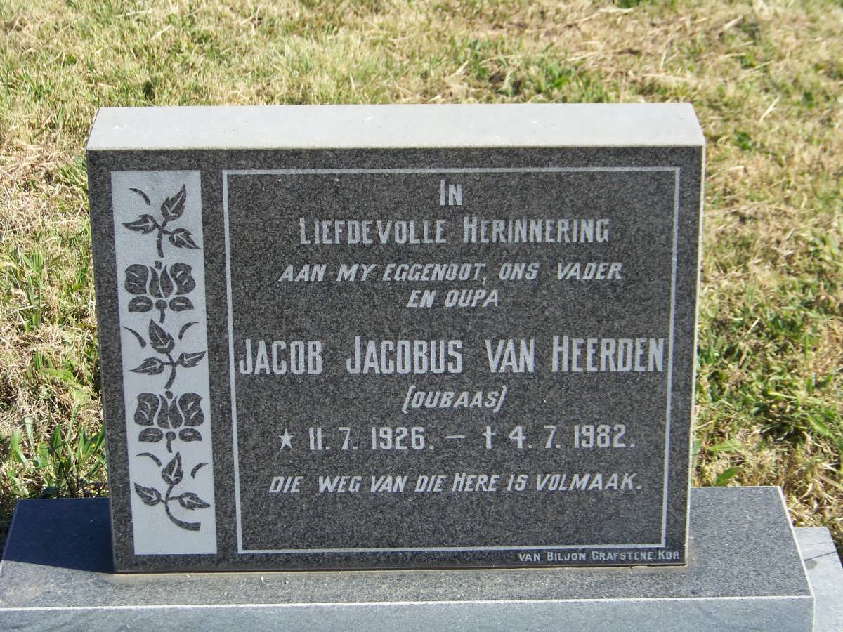 HEERDEN Jacob Jacobus, van 1926-1982