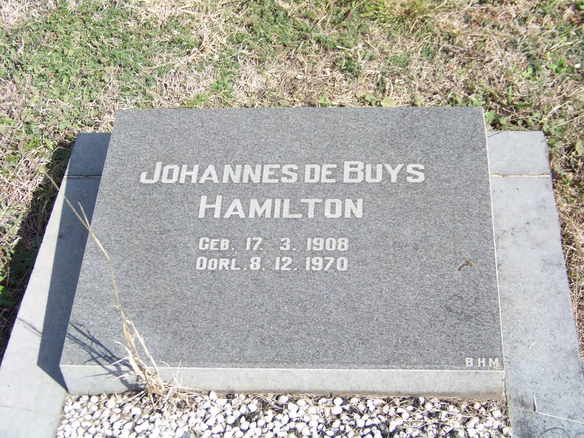 HAMILTON Johannes de Buys 1908-1970