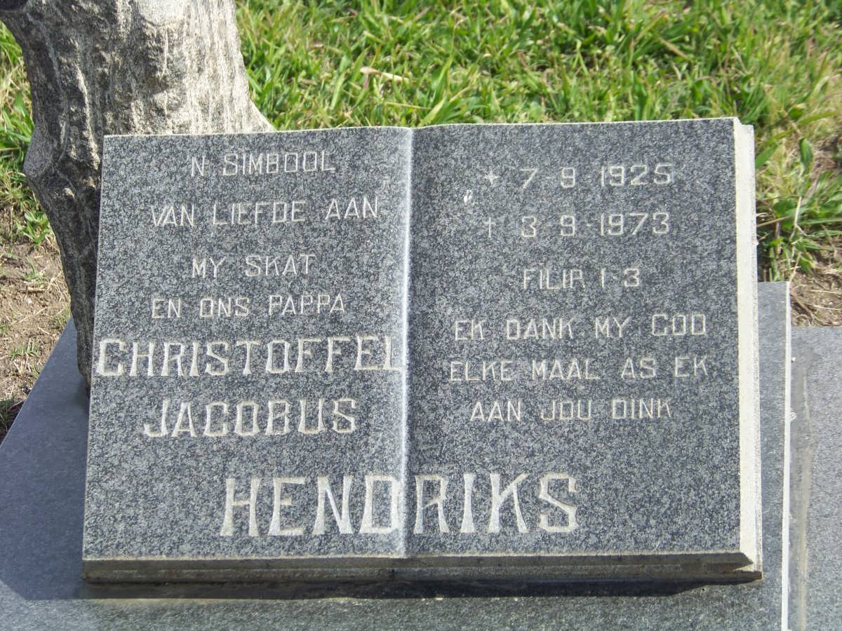 HENDRIKS Christoffel Jacobus 1925-1973