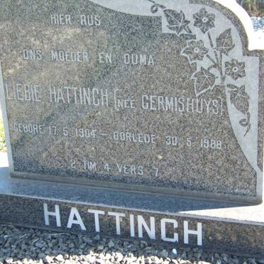 HATTINGH Liebie nee GERMISHUYS 1904-1988