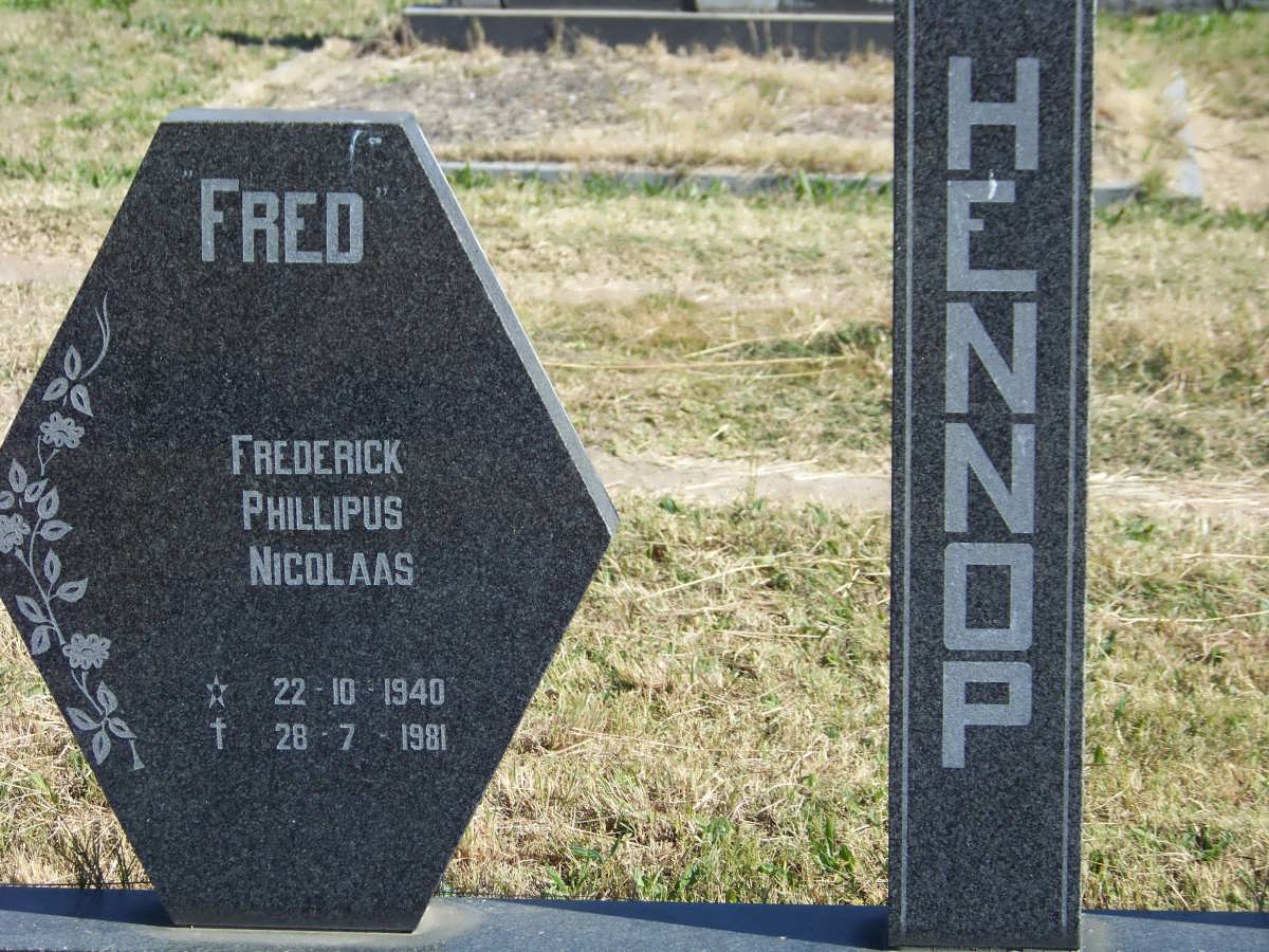 HENNOP Frederick Phillipus Nicolaas 1940-1981