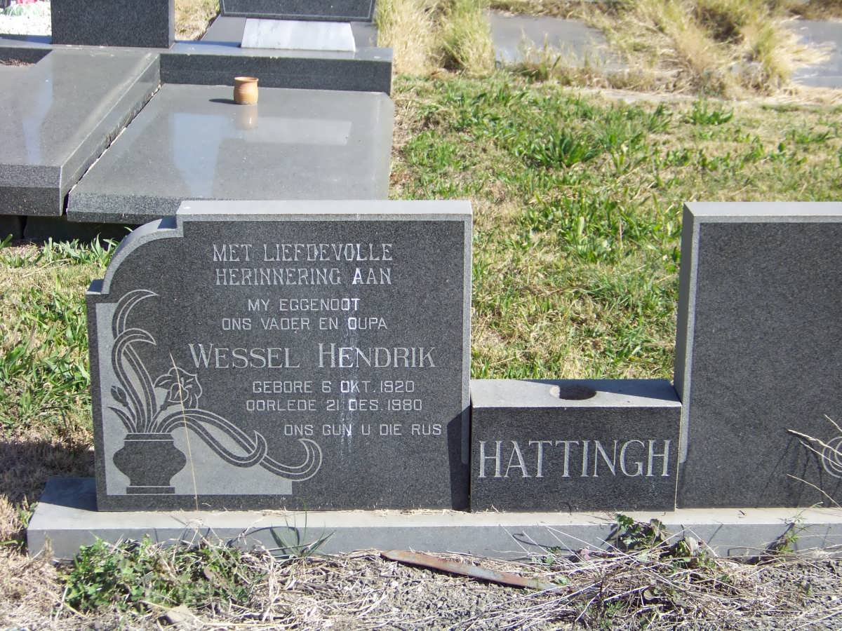 HATTINGH Wessel Hendrik 1920-1980