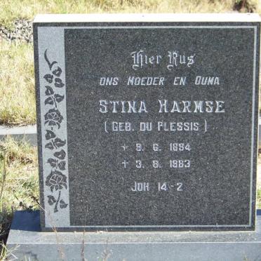 HARMSE Stina nee DU PLESSIS 1894-1983