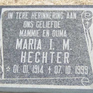 HECHTER Maria I.M. 1914-1999