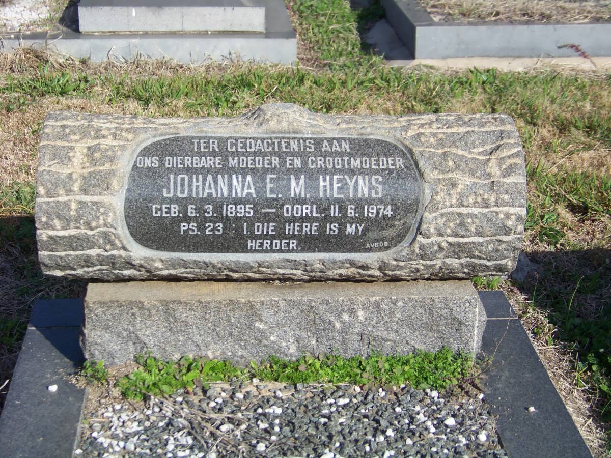 HEYNS Johanna E.M. 1895-1974