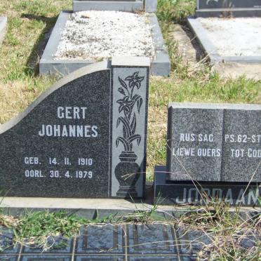 JORDAAN Gert Johannes 1910-1979