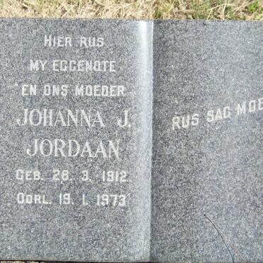 JORDAAN Johanna J. 1912-1973