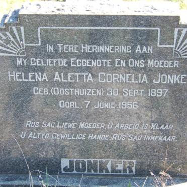 JONKER Helena Aletta Cornelia nee OOSTHUIZEN 1897-1956