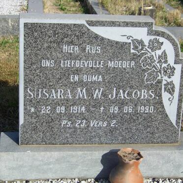 JACOBS Susara M.W. 1914-1990