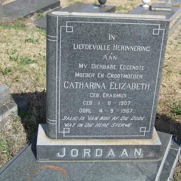 JORDAAN Catharina Elizabeth nee ERASMUS 1907-1967