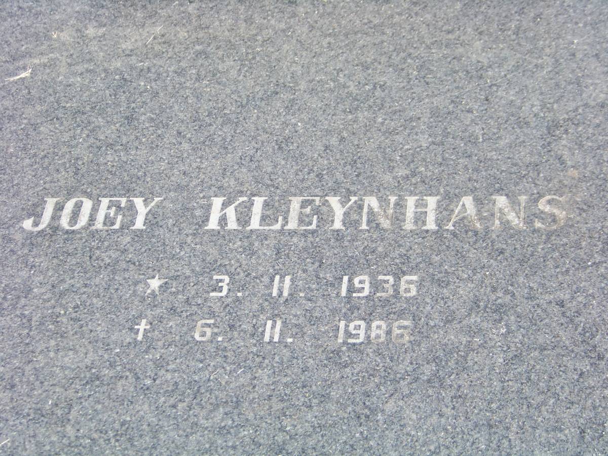 KLEYNHANS Joey 1936-1986