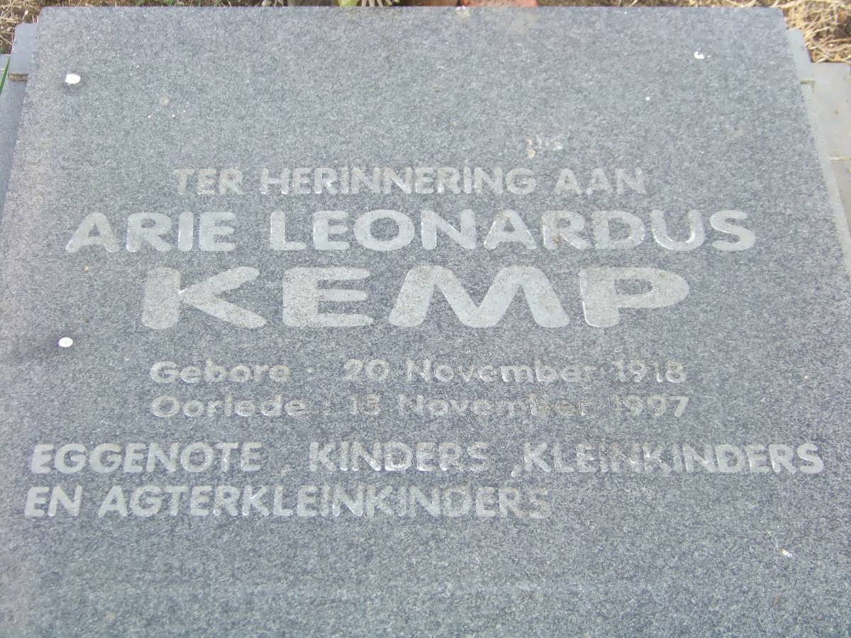 KEMP Arie Leonardus 1918-1997