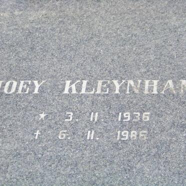 KLEYNHANS Joey 1936-1986