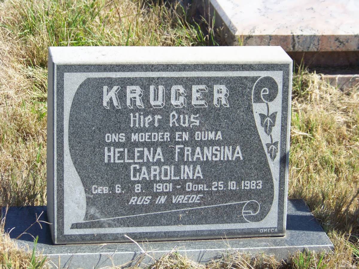 KRUGER Helena Fransina Carolina 1901-1983