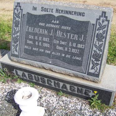 LABUSCHAGNE Frederik J. 1883-1960 &amp; Hester J. SMIT 1883-1937