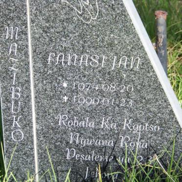 MAZIBUKO Fanasi Jan 1974-1999