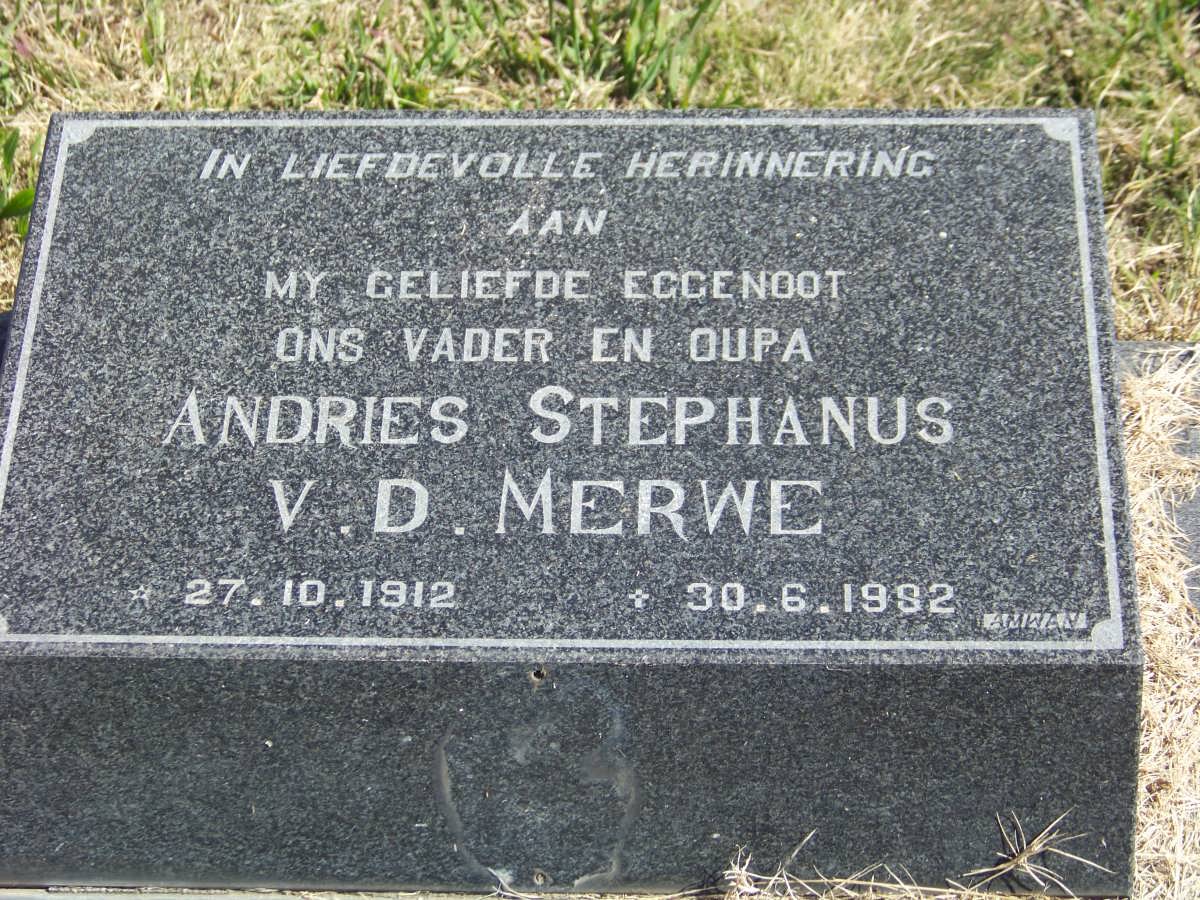 MERWE Andries Stephanus, v.d. 1912-1982