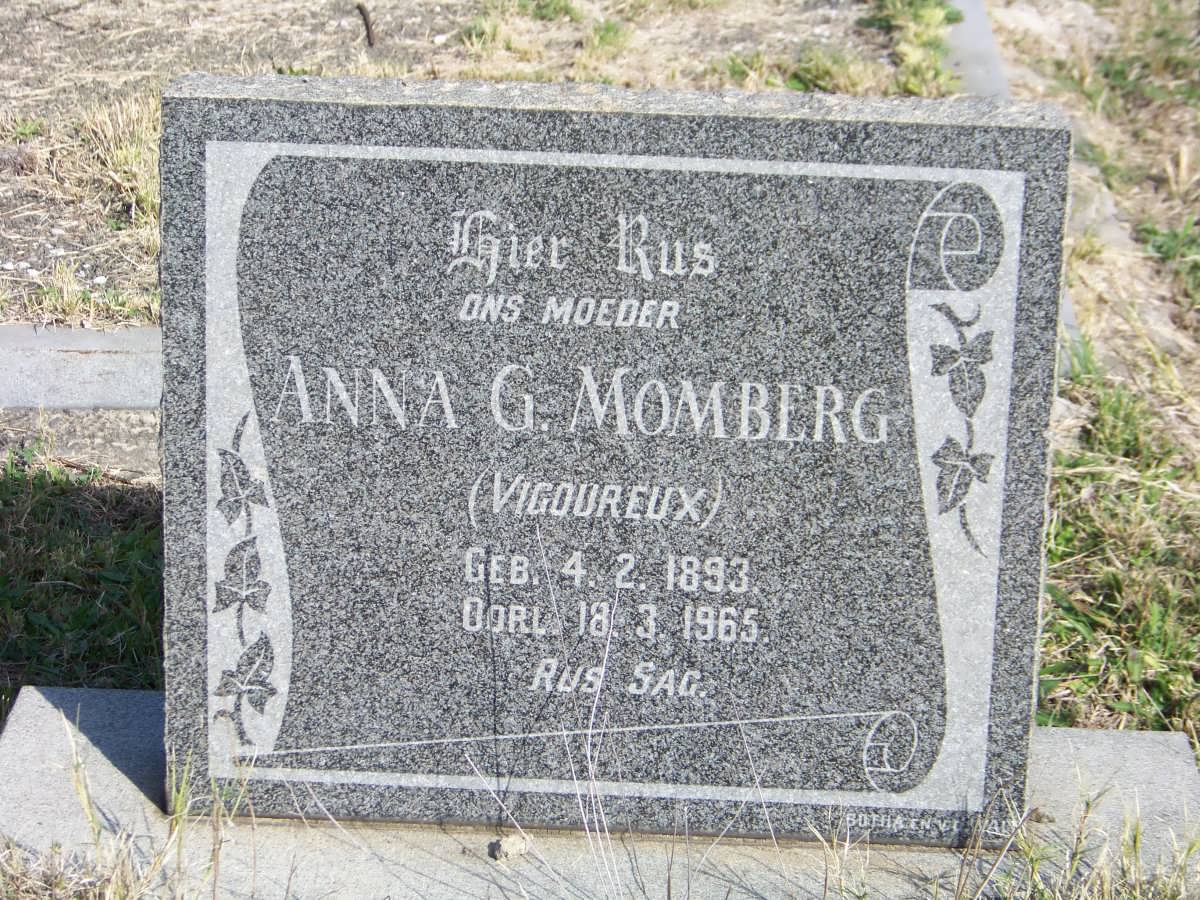MOMBERG Anna G. nee VIGOUREUX 1893-1965