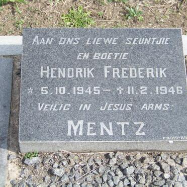 MENTZ Hendrik Frederik 1945-1946