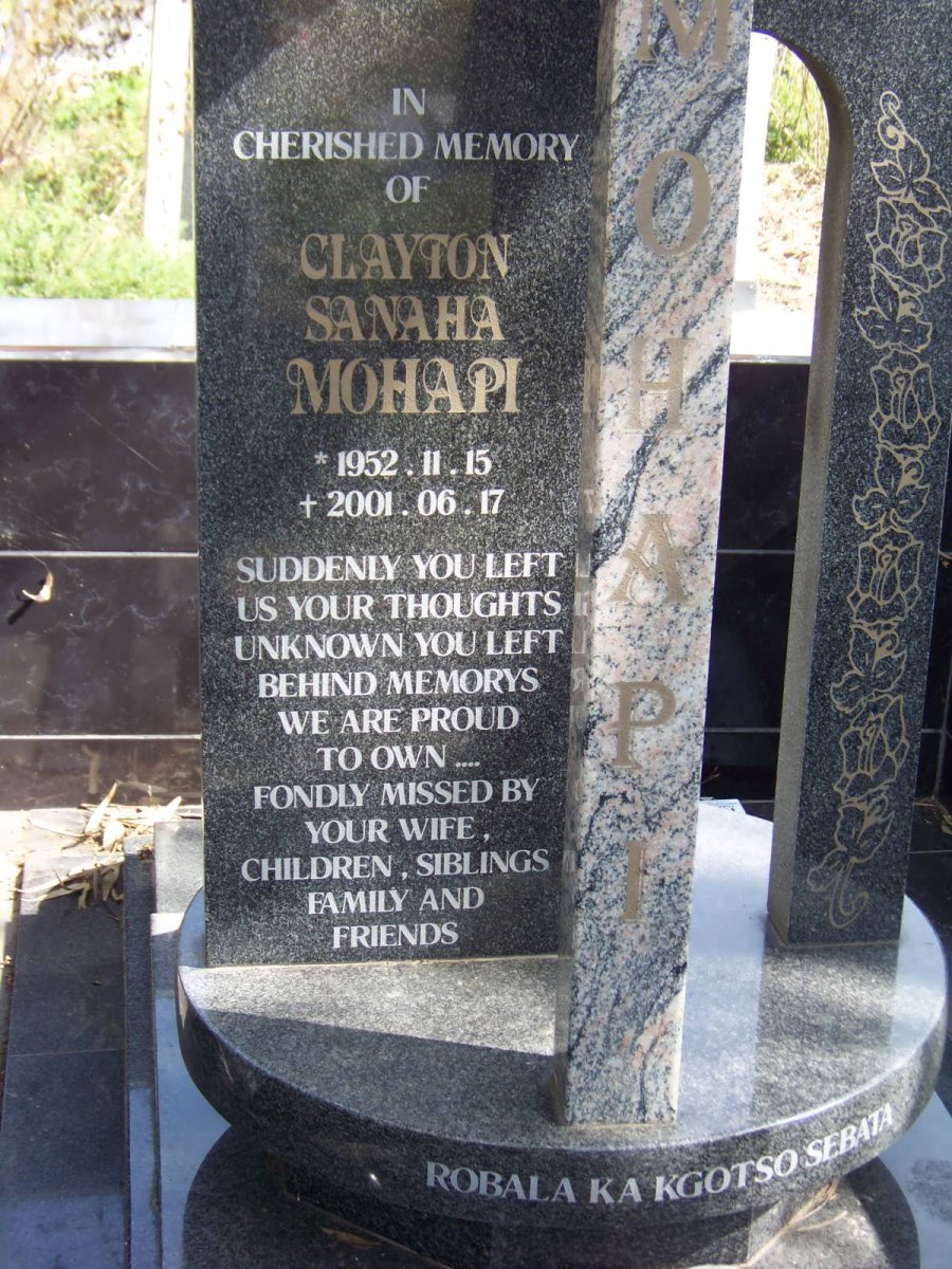 MOHAPI Clayton Sanaha 1952-2001