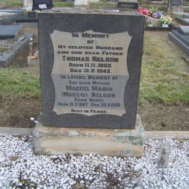 NELSON Thomas 1865-1942 &amp; Maggel Maria NAUDE 1887-1960