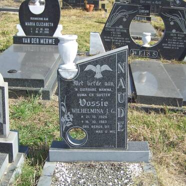 NAUDE Wilhelmina J.G. 1926-1983