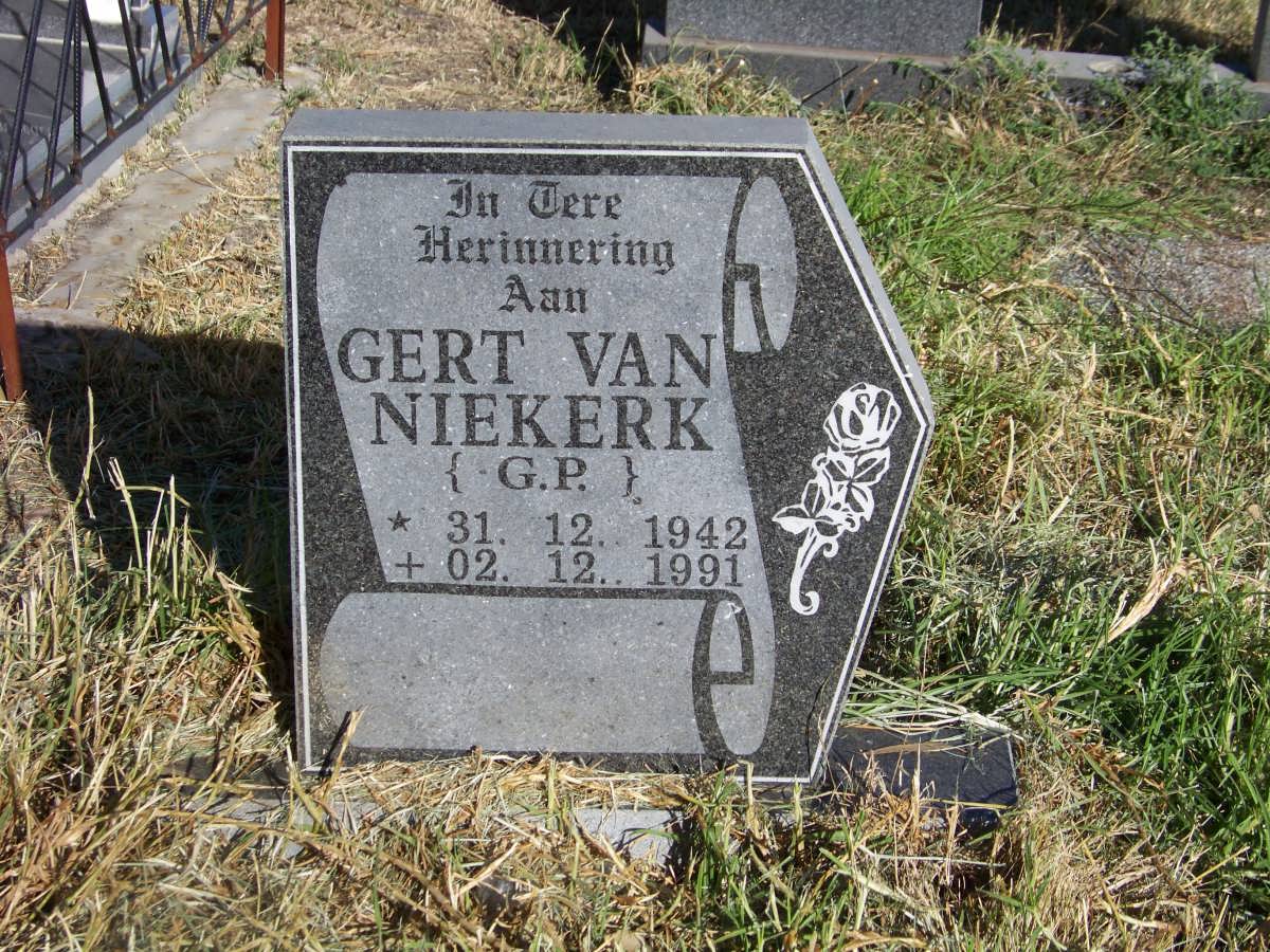 NIEKERK G.P., van 1942-1991