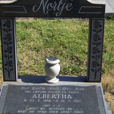NORTJE Albertha 1956-1987