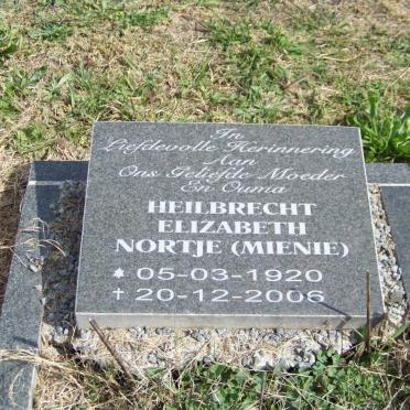 NORTJE Heilbrecht Elizabeth nee MIENIE 1920-2006