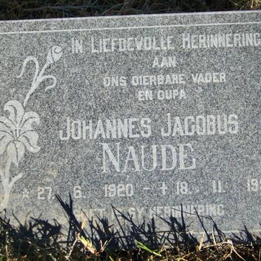 NAUDE Johannes Jacobus 1920-1990
