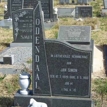 ODENDAAL Jan Simon 1929-1980