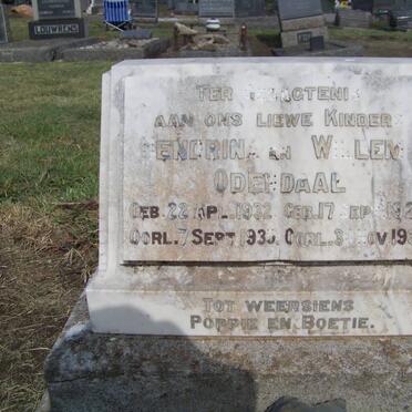 ODENDAAL Hendrina 1932-1935 :: ODENDAAL Willem 1927-1937