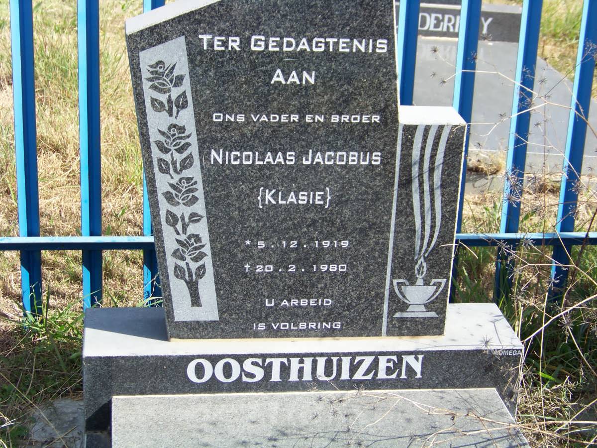 OOSTHUIZEN Nicolaas Jacobus 1919-1980