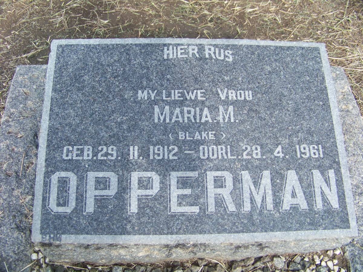 OPPERMAN Maria M. nee BLAKE 1912-1961