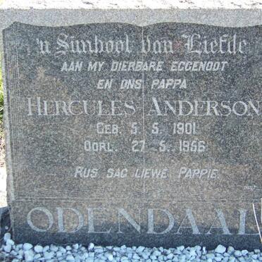 ODENDAAL Hercules Anderson 1901-1956