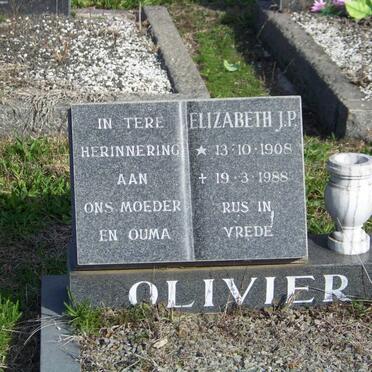 OLIVIER Elizabeth J.P. 1908-1988