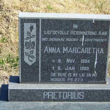 PRETORIUS Anna Margaretha 1904-1989
