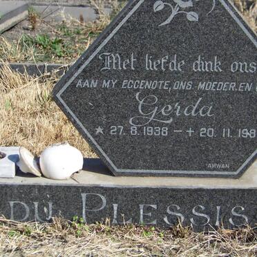 PLESSIS Gerda, du 1938-1987