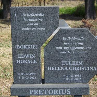 PRETORIUS Edwin Horace 1937-2003 &amp; Helena Christina 1938-2002