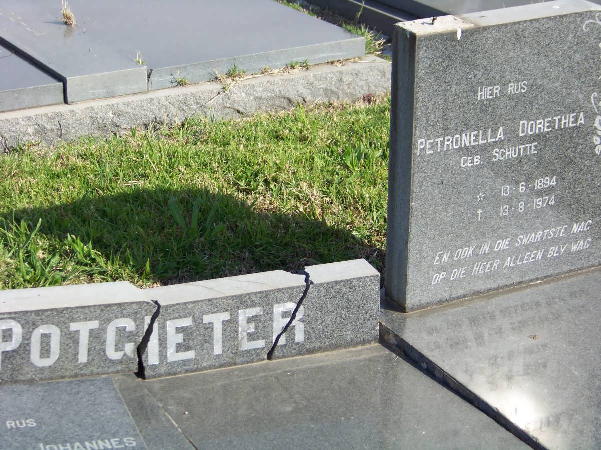 POTGIETER Petronella Dorethea nee SCHUTTE 1894-1974