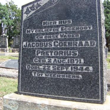 PRETORIUS Jacobus Coenraad 1871-1944
