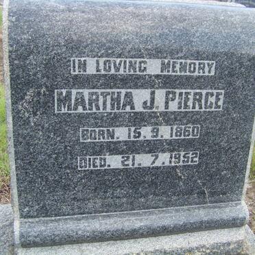 PIERCE Martha J. 1860-1952