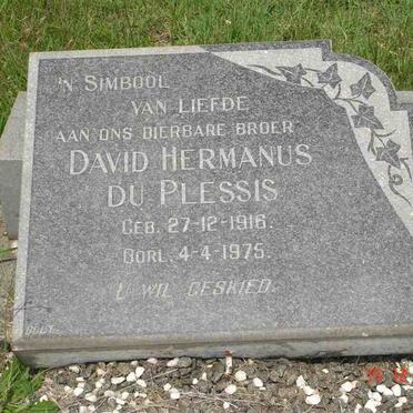 PLESSIS David Hermanus, du 1916-1975