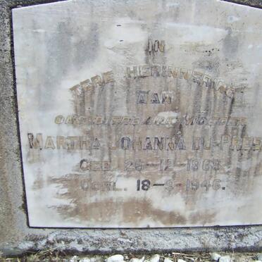 PREEZ Martha Johanna, du 1868-1946