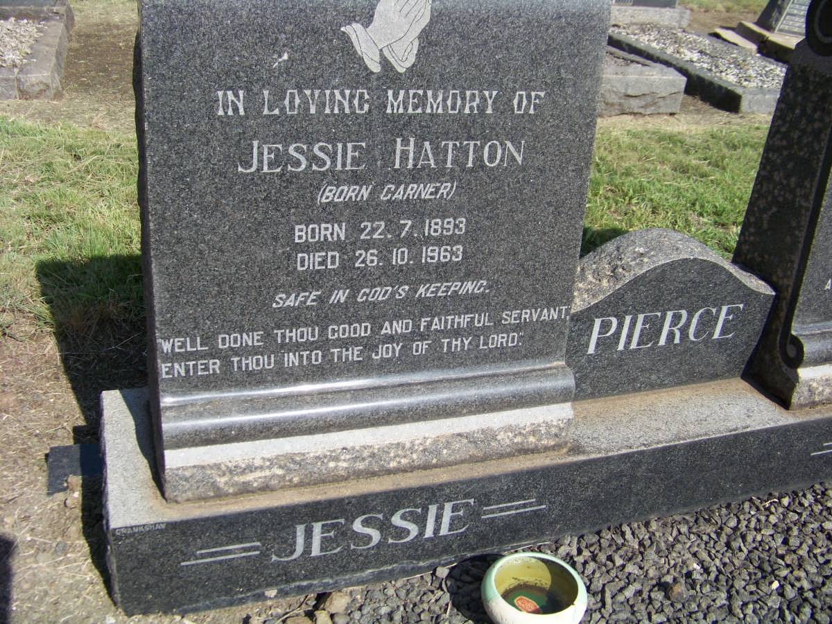 PIERCE Jessie Hatton nee GARNER 1893-1963